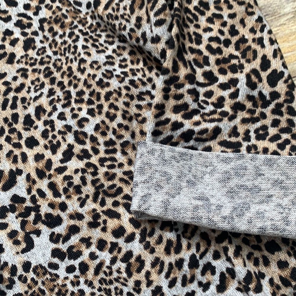 Leopard Open Front Hoodie - Picture 3 of 4